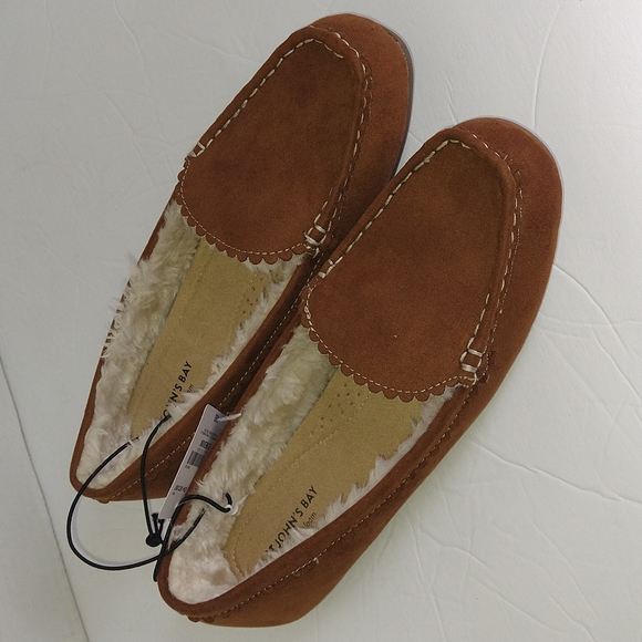 ST.John's Bay Colville Faux Suede Fur Lining Loafers Moccasins Winter Shoes - Picture 11 of 14